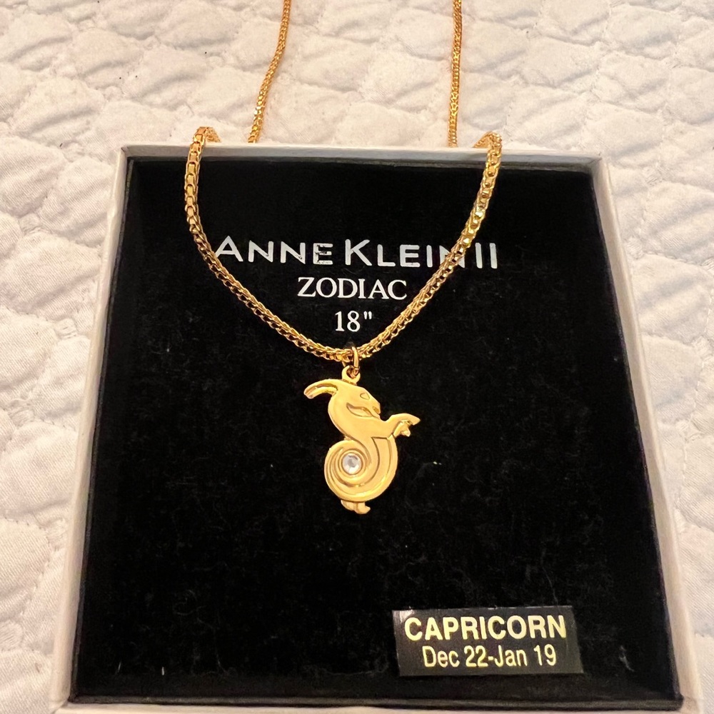 Anne Klein Gold Capricorn Zodiac Necklace